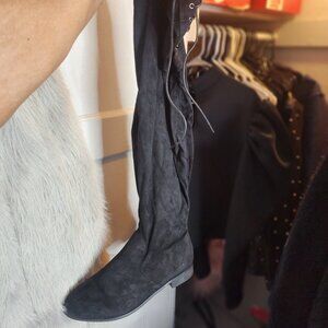 Ashley Stewart black knee boots